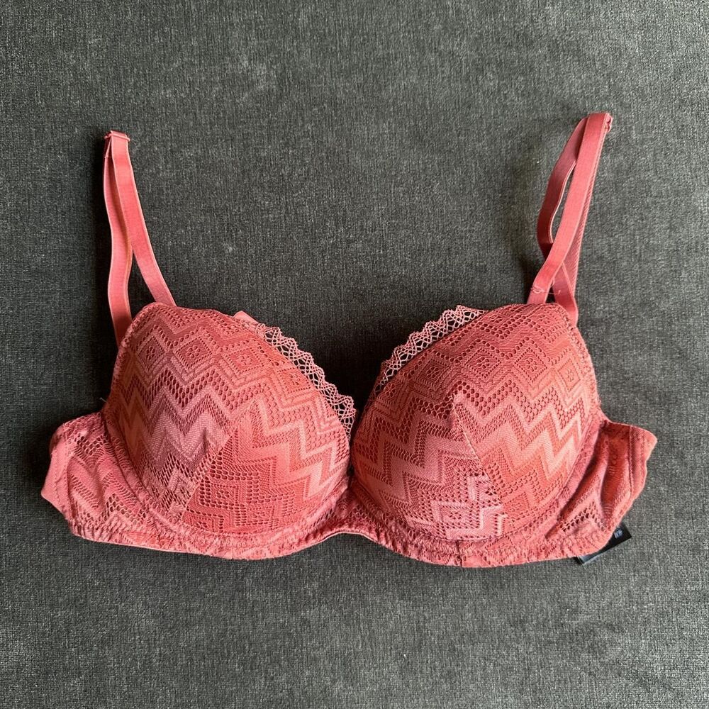 H-m Women's Pink and Red Bra